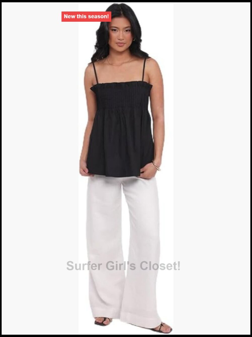 Petal & Pup Womens Sleeveless Pleated Blouse Square Neck Tank